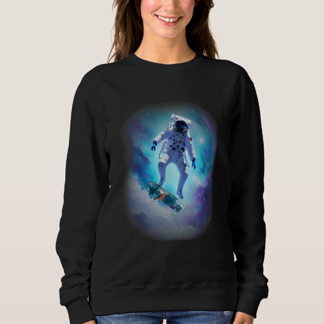 Astronaut Cosmic Kickflip Skateboard 1 T Shirt (Framsida)