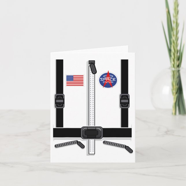 Astronaut Costume För barn Manar Women Space Kosty Kort (Framsida)