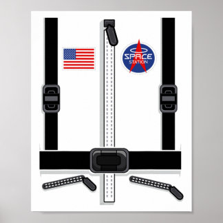 Astronaut Costume För barn Manar Women Space Kosty Poster