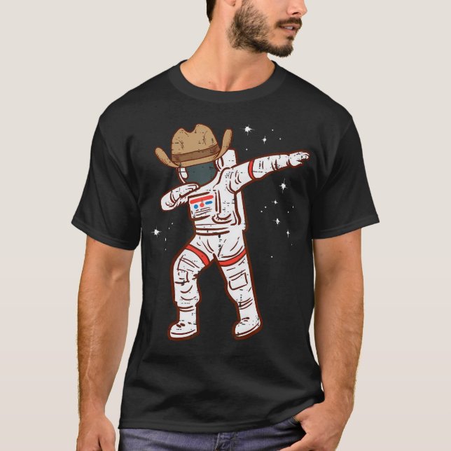 Astronaut Cowboy Dab Space Dance Boys Girls Kids W T Shirt (Framsida)