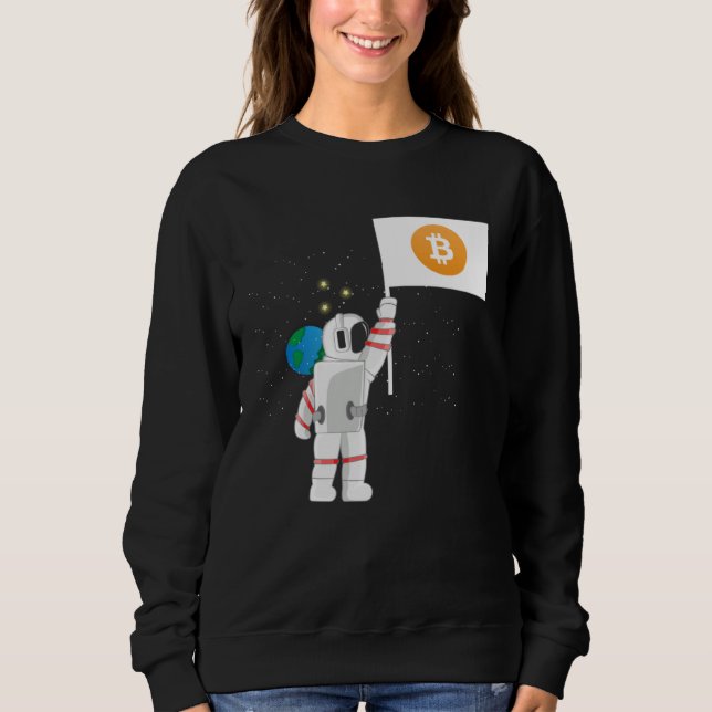 Astronaut Crypto Cryptocurrencies Crypto Trader T Shirt (Framsida)