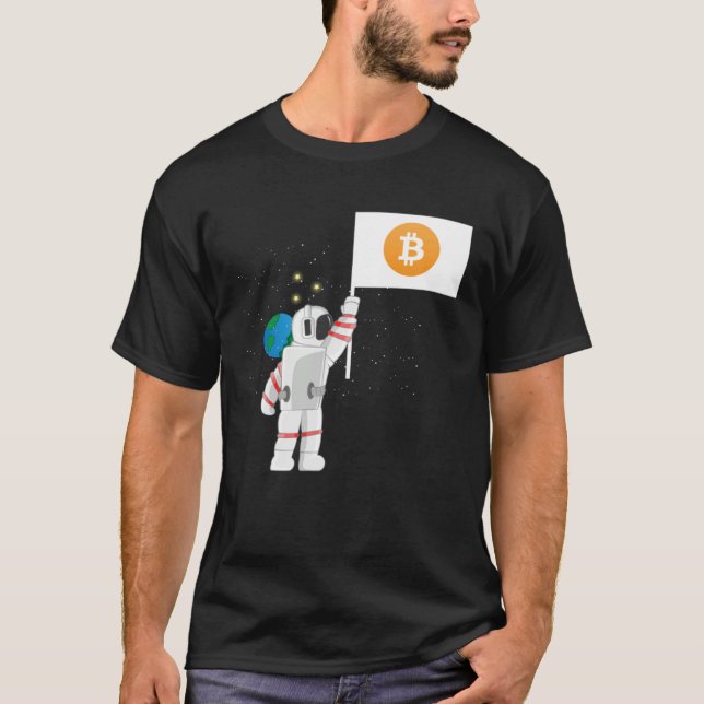 Astronaut Crypto Cryptocurrencies Crypto Trader T Shirt (Framsida)