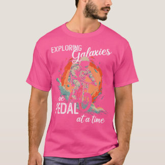 Astronaut Cykel Cykling Backe Mountainbike B T Shirt