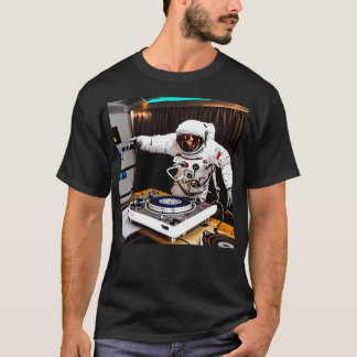 Astronaut d j på turntable t shirt