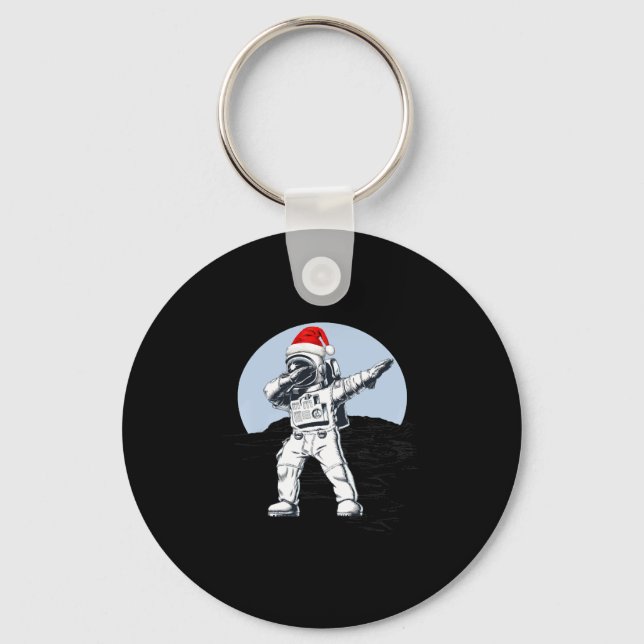 Astronaut Dab på julgrafiken i Måne Nyckelring (Framsida)