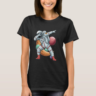 Astronaut Dabbing Galaxy Småbarn Space Boys Advent T Shirt
