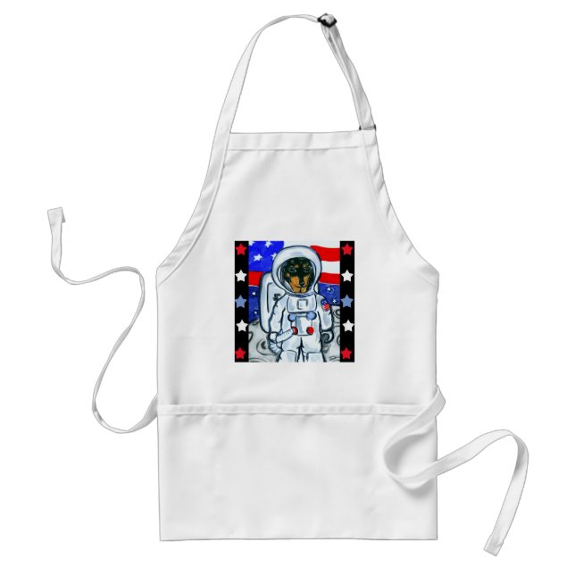 Astronaut dachshund förkläde (Framsidan)
