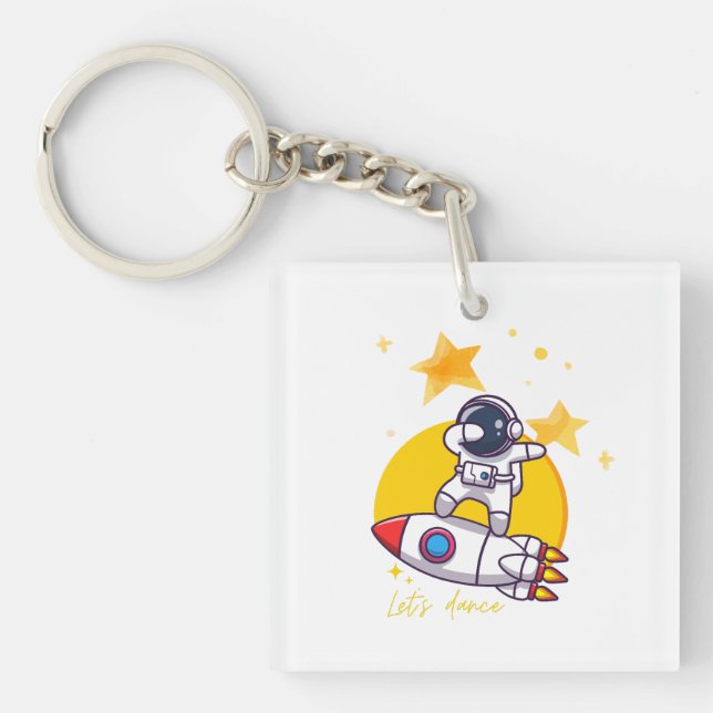 astronaut-dans på en raketer (Framsidan)