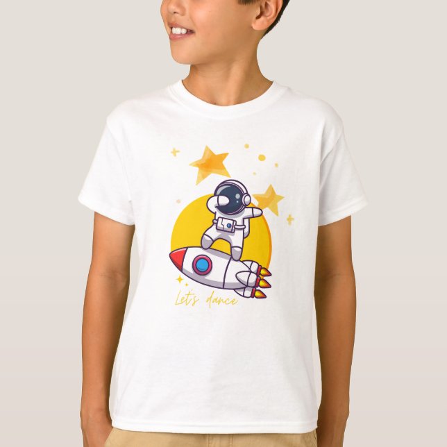 astronaut-dans på en raketer t shirt (Framsida)