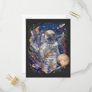 Astronaut-design Inbjudan Vykort