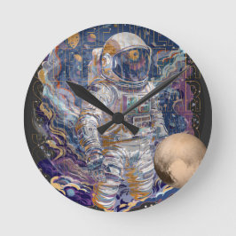 Astronaut-design Rund Klocka