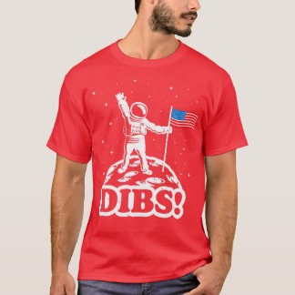 Astronaut Dibs i Måne Amerika T Shirt