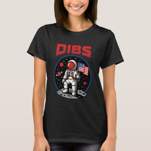 Astronaut Dibs Månens Rymdgalax 4 juli Ameri T Shirt