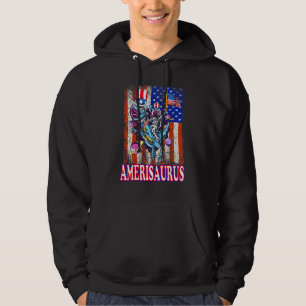 Astronaut Dinosaur 4:e juli Boys Manar Amerisauru Hoodie