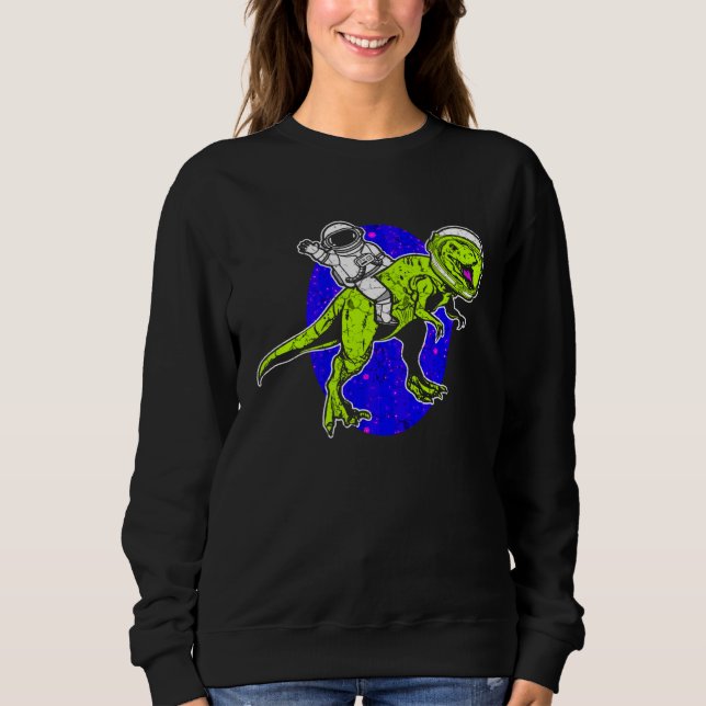 Astronaut Dinosaur Science Fiction Space Travel T Shirt (Framsida)