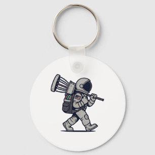 Astronaut Discgolftare Rolig Discgolf Nyckelring