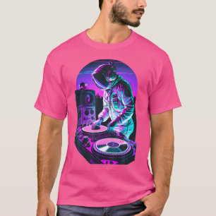 Astronaut Dj Djing in Space Edm Coola Graphic Vapo T Shirt