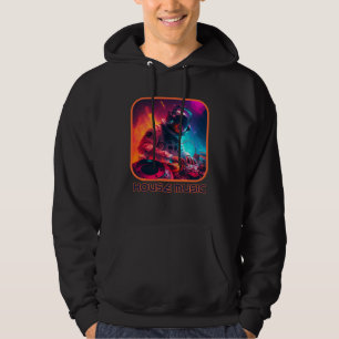 Astronaut DJ EDM för Rave Festival House Merch Dan Hoodie