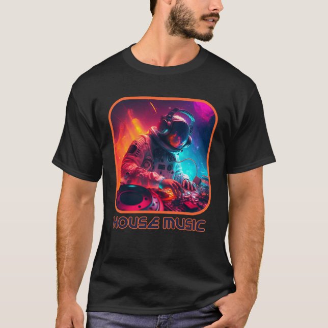 Astronaut DJ EDM for Rave Festival House Merch Dan T Shirt (Framsida)