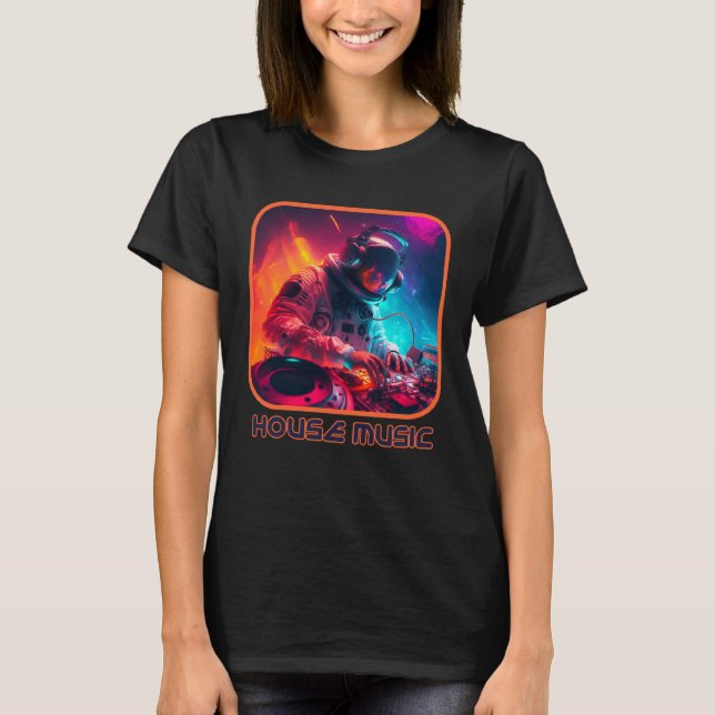 Astronaut DJ EDM for Rave Festival House Merch Dan T Shirt (Framsida)