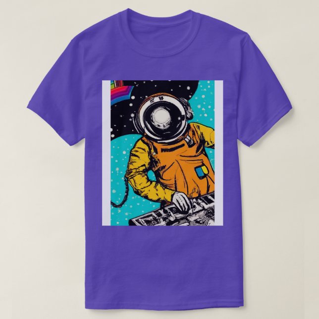 Astronaut DJ i rymd 3 T Shirt (Design framsida)