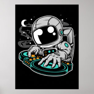 Astronaut DJ Poster