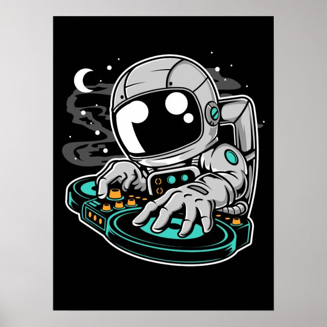 Astronaut DJ Poster (Framsidan)