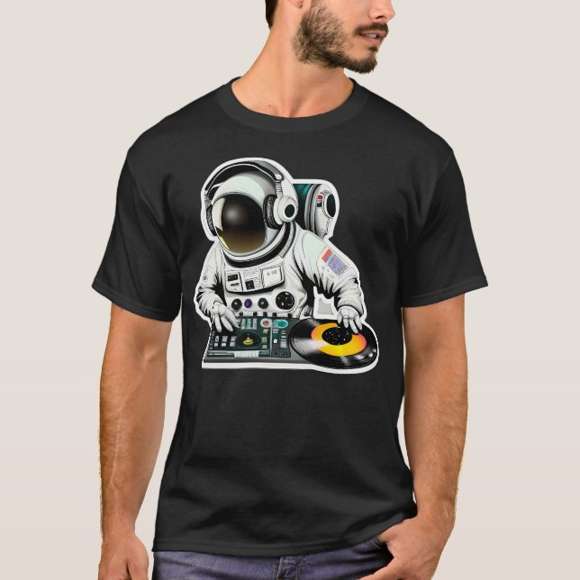 Astronaut Dj T Shirt (Framsida)