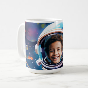 Astronaut Djuprymden Himmel Planeter Foto Present Kaffemugg