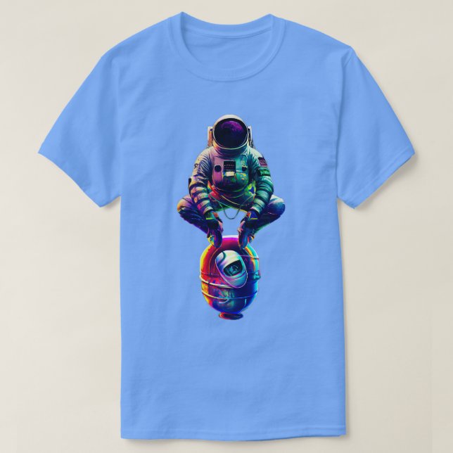 Astronaut Doing Squat Dance Astronaut Doing Ryssla T Shirt (Design framsida)