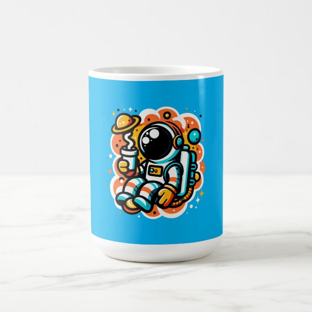 Astronaut Drinking Coffee - Rymden-koffein Kaffemugg (Center)