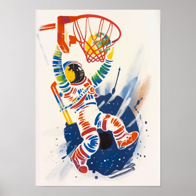 Astronaut Dunking Poster (Framsidan)
