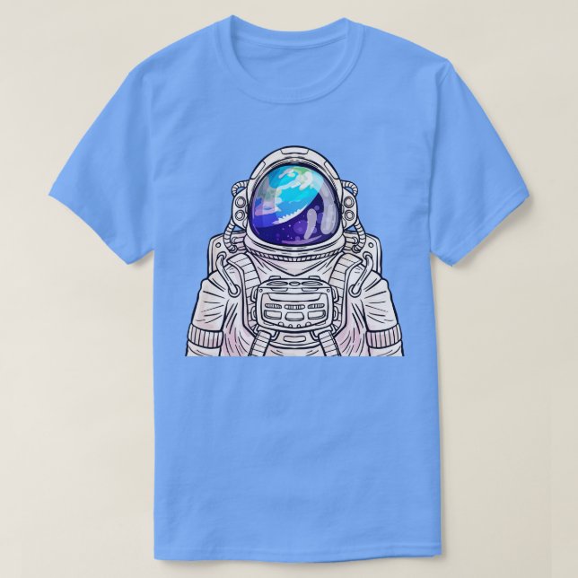 Astronaut Earth Reflex T Shirt (Design framsida)