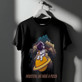 Astronaut Eating Pizza T Shirt
