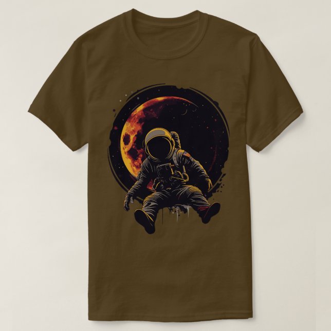 Astronaut Eclipse T Shirt (Design framsida)