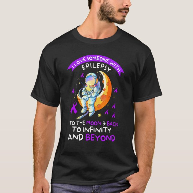Astronaut Epilepsy Awareness Kärlek någon med Epi T Shirt (Framsida)