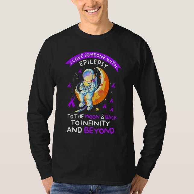 Astronaut Epilepsy Awareness Kärlek någon med Epi T Shirt (Framsida)