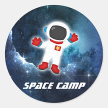 Astronaut-etikett för utrymmesläger