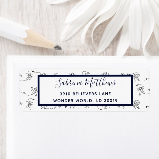 Astronaut-etikett Returadress Etikett (Insitu)