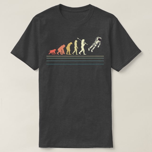 Astronaut Evolution Funny Cosmonaut Måne Landing P T Shirt (Design framsida)