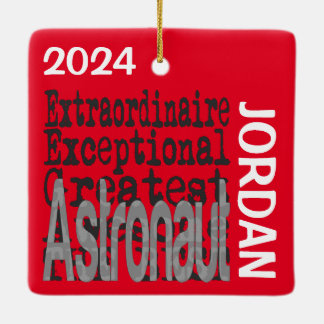 Astronaut Extraordinaire ANPASSNINGSBAR Julgransprydnad Keramik