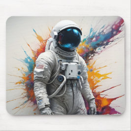 Astronaut Färg Stänk Mousepad Musmatta