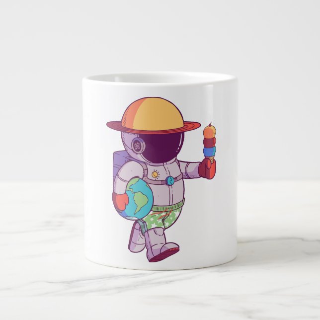 Astronaut, fina planeter jumbo mugg (Framsidan)
