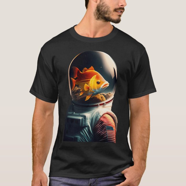 Astronaut Fish T Shirt (Framsida)