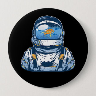 Astronaut Fishbowl Helmet Goldfish Spaceman Kostym Knapp