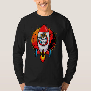 Astronaut Floki Inu-mynt till kryptotoken för Måne T Shirt
