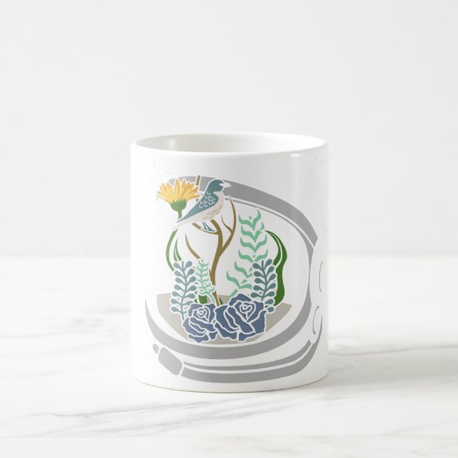 Astronaut Flowers Art Kaffemugg (Center)