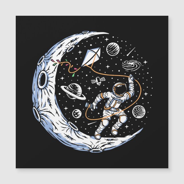 Astronaut Flyger en Drak på Månen (Framsida)