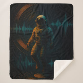 Astronaut Flytande i Glitchwave Ljud Art