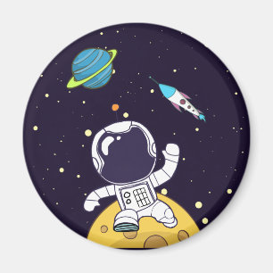 Astronaut Flytande i Rymden Magnet